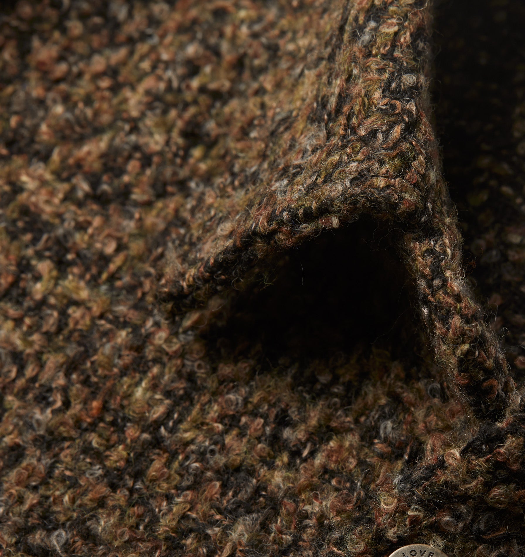 Boucle Overshirt - Khaki/Mocha