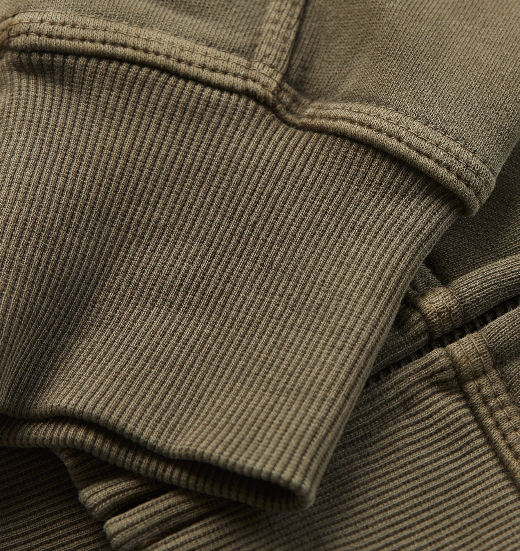 Zip Up Box Hood - Washed Mushroom