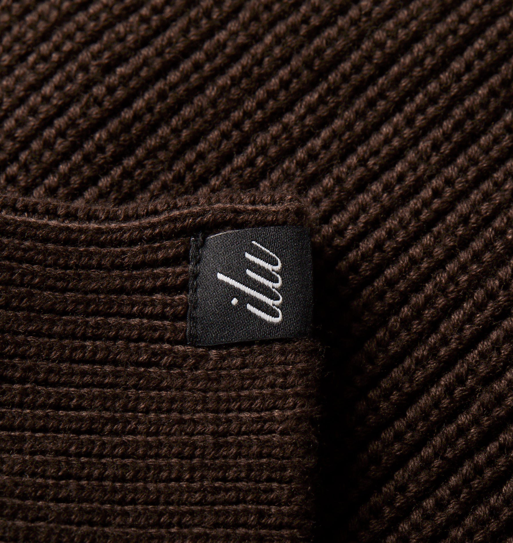 Cropped Knit Sweater - Espresso