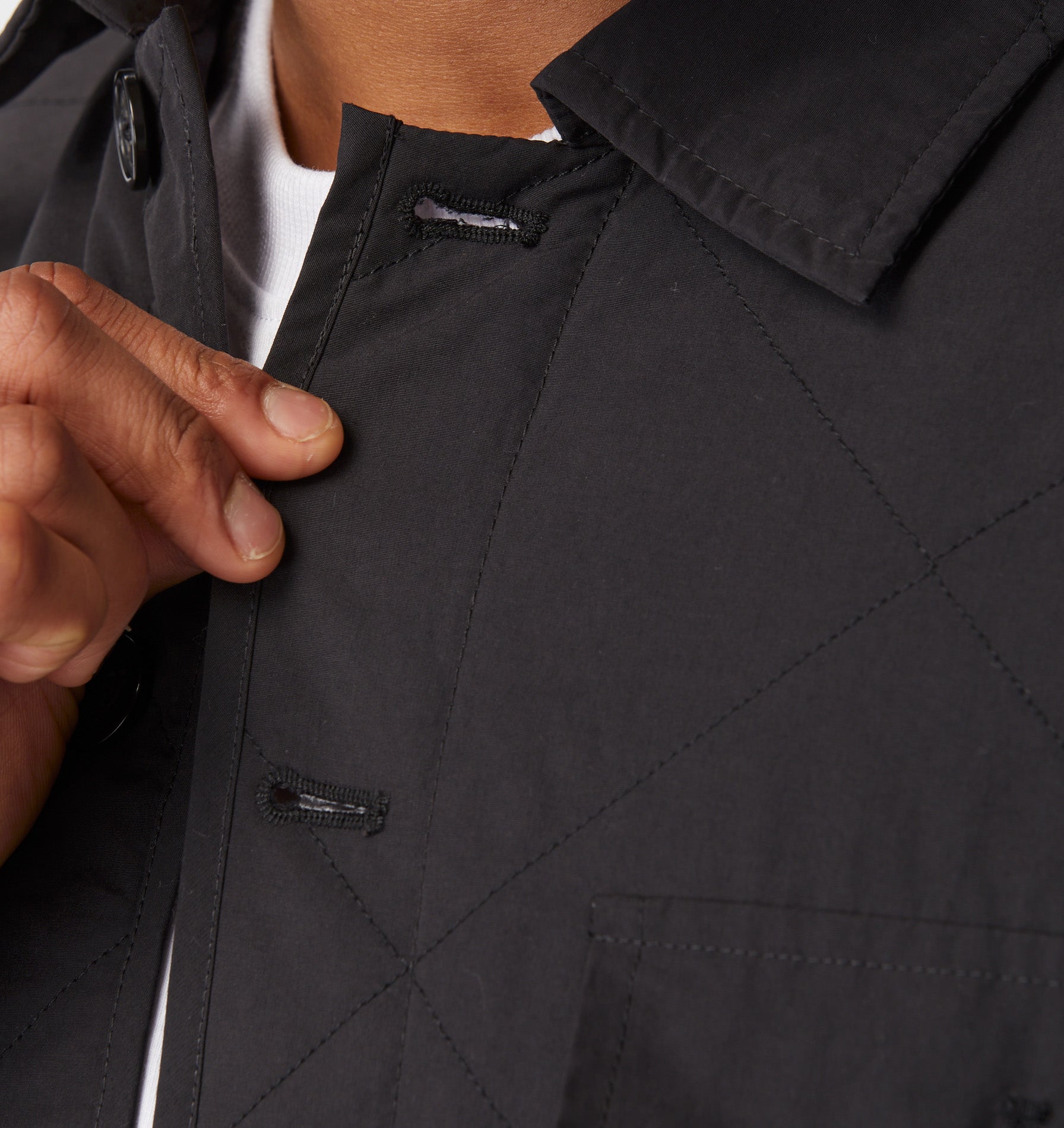 Quilted Overshirt - Black