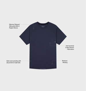 Active Raglan Tee - Charcoal