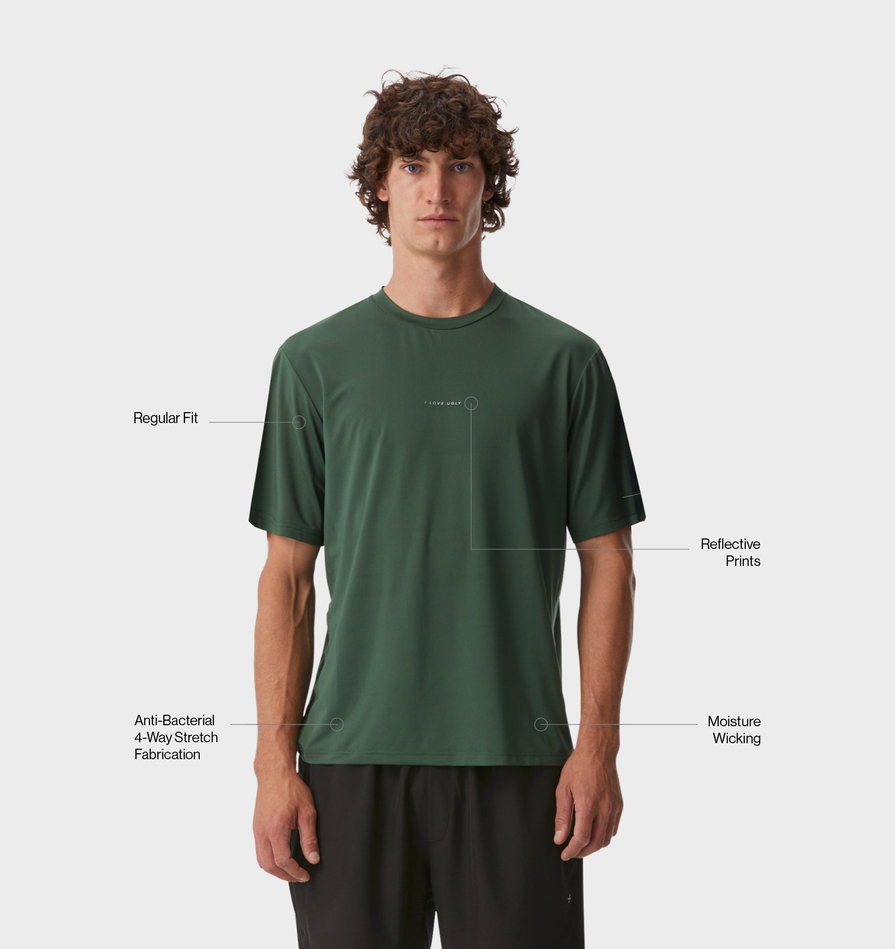 Active Classic Tee - Forest Green