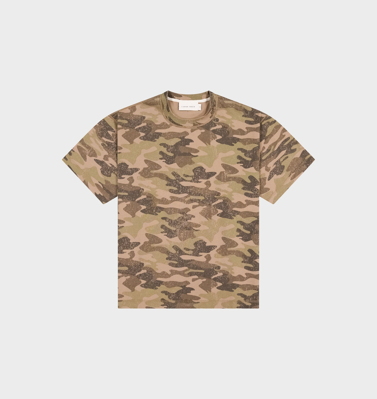 Crop Box Tee - Army Camo