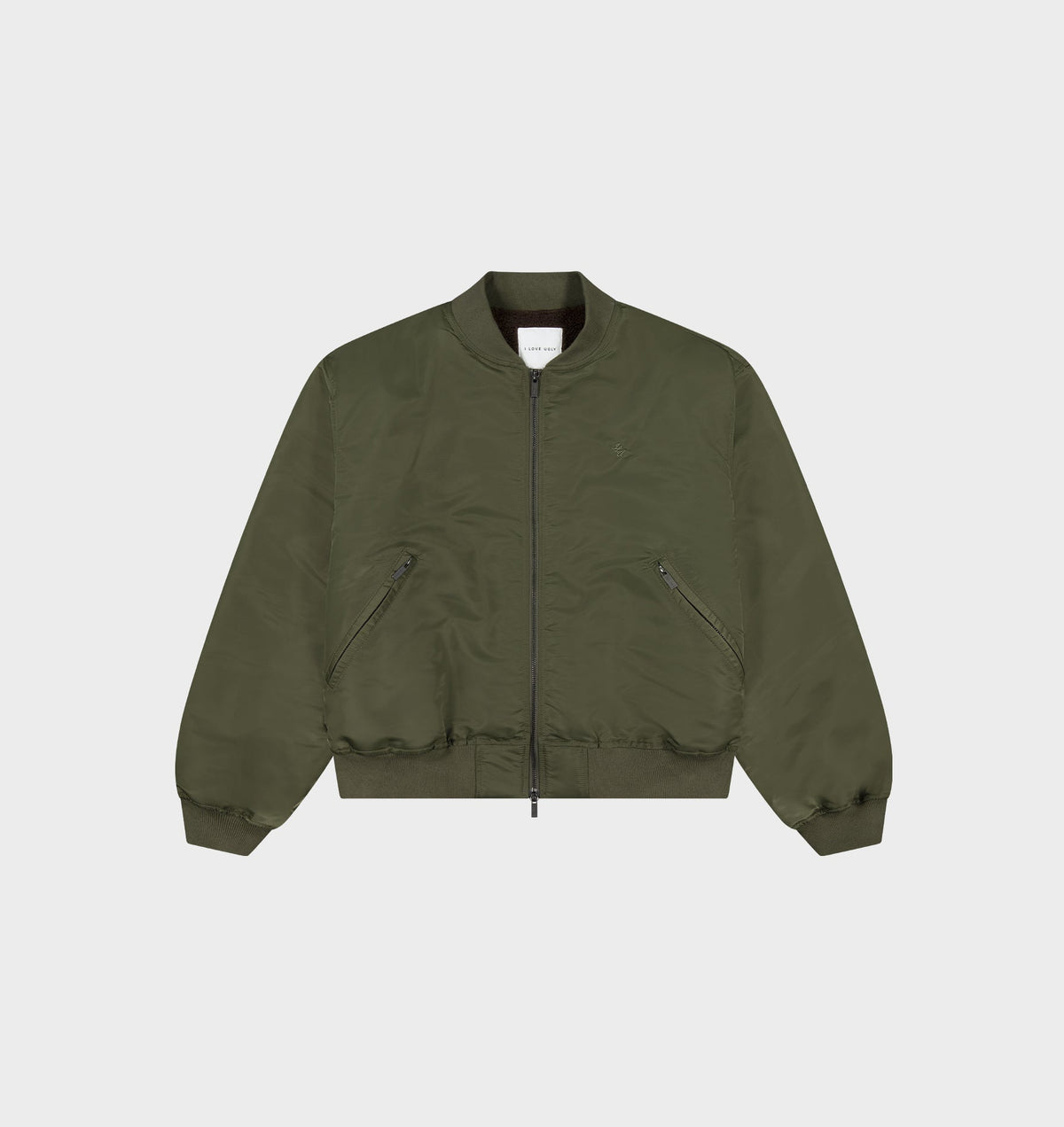 Nylon Bomber Jacket - Army Green
