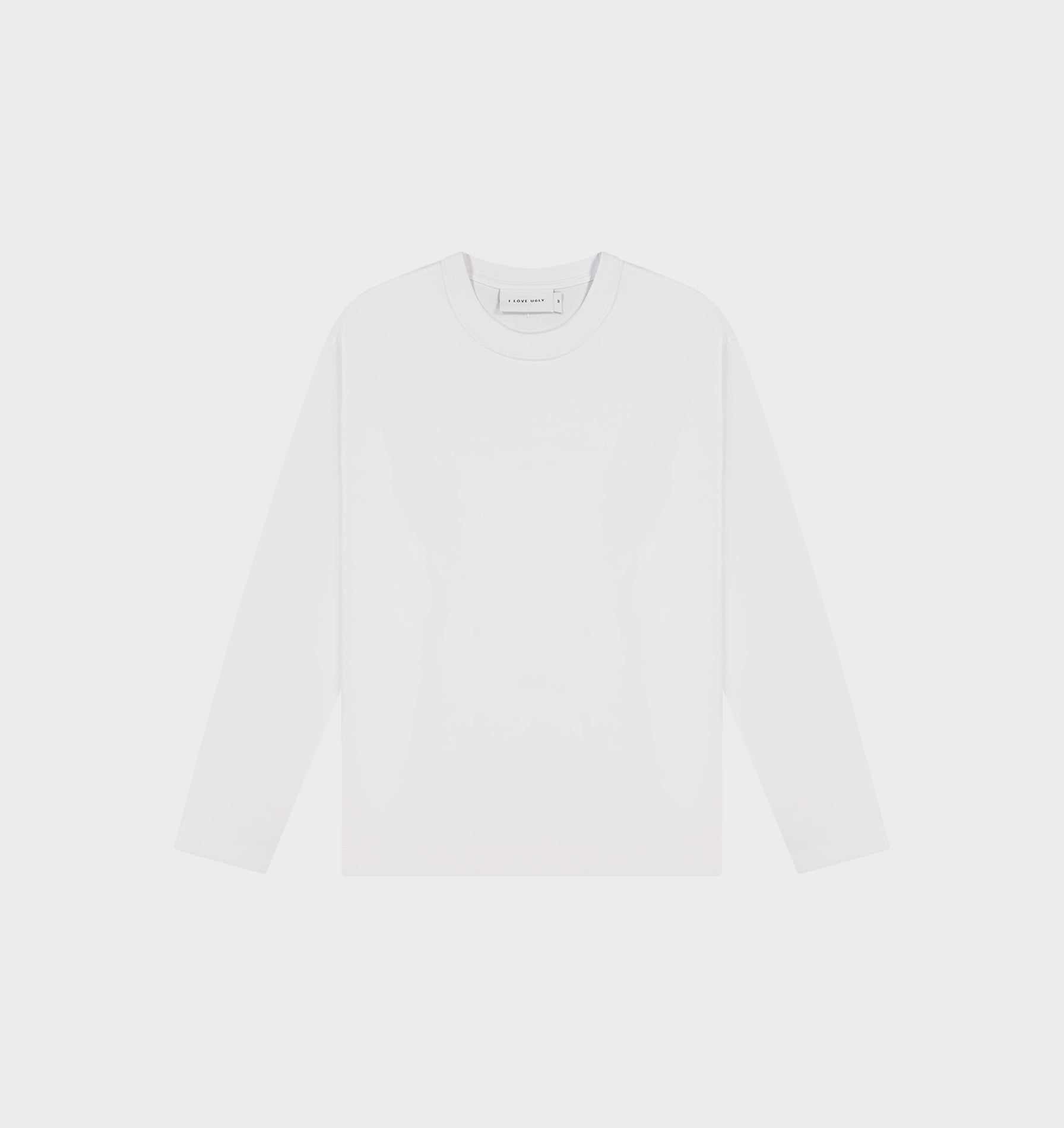 Crop Box LS Tee - White