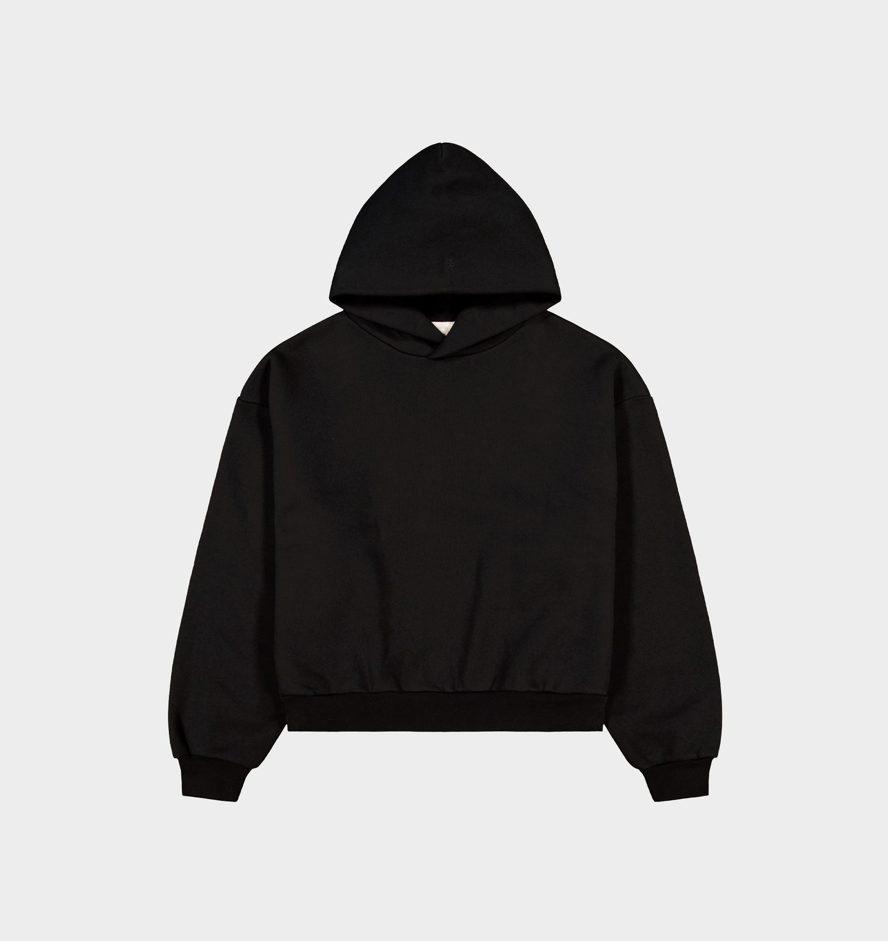 Heavy Crop Box Hood - Black