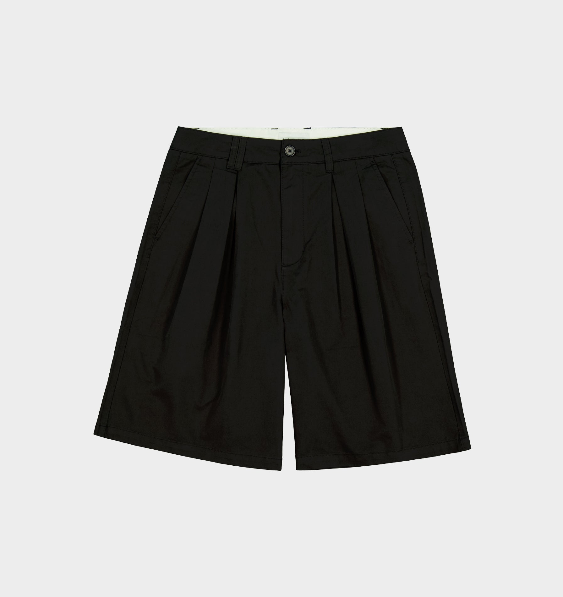 Wide Pleat Short - Black