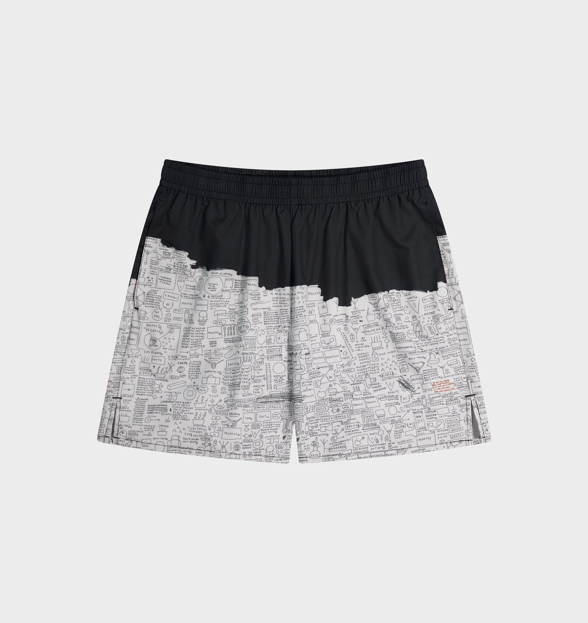 Basquiat Pegasus Active 5 Inch Core Short - Off White / Charcoal