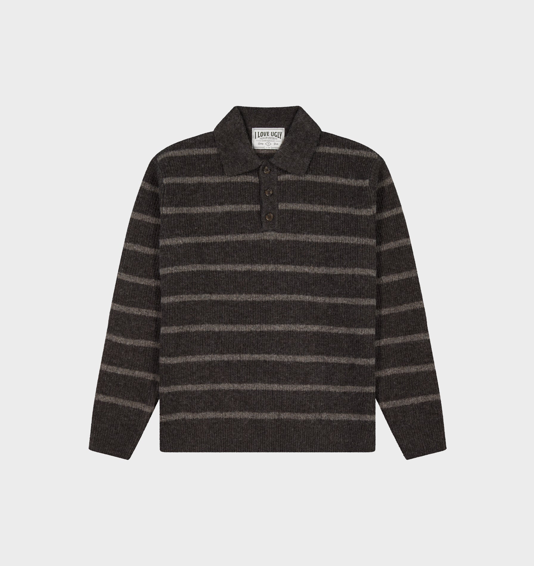 Knit Aldern Striped Pullover - Brown Stripe
