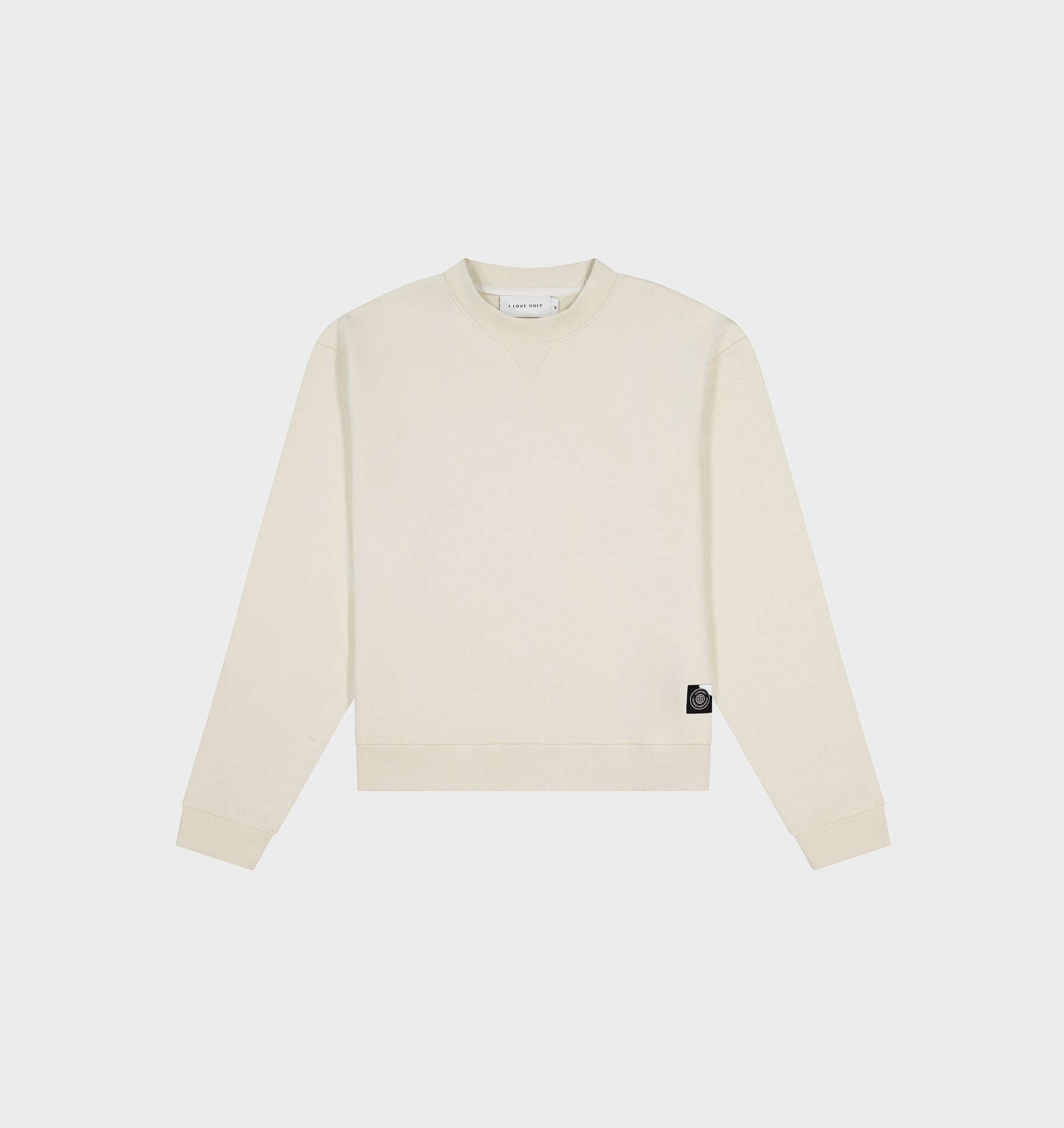 Crop Oversized Crew - Off White