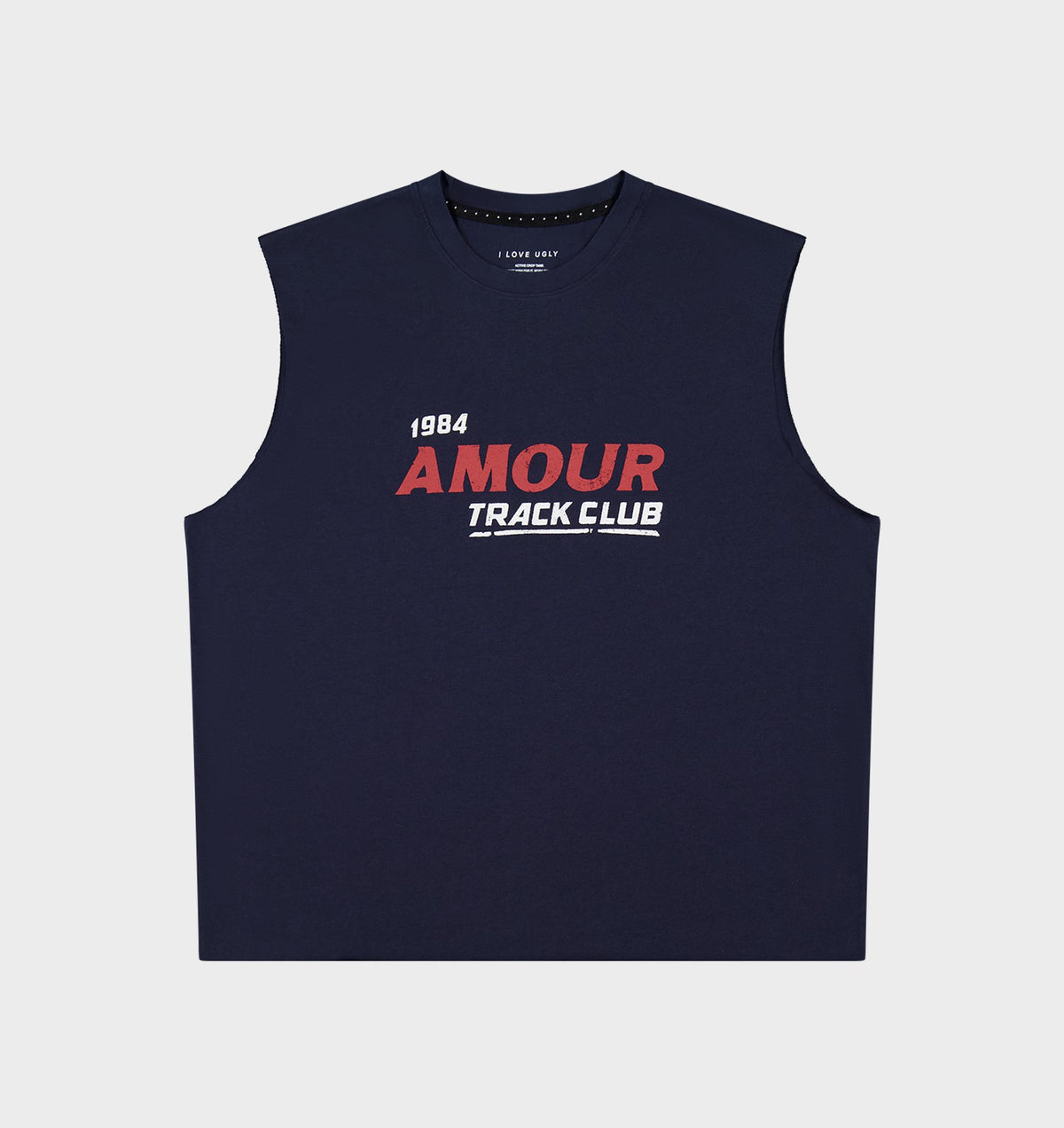 Track Club Crop Tank - Washed Navy