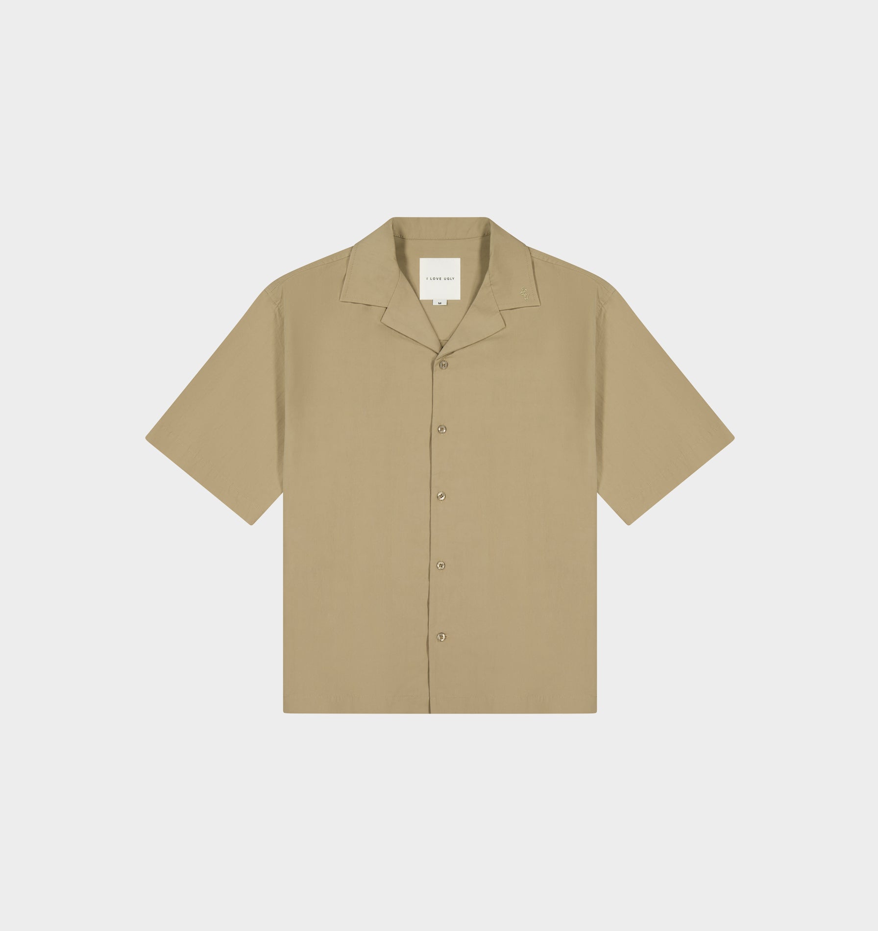 Box Cuban Collar Shirt - Taupe