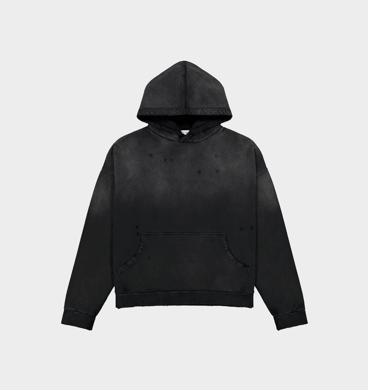 Distressed Oversized Hood - Faded Black