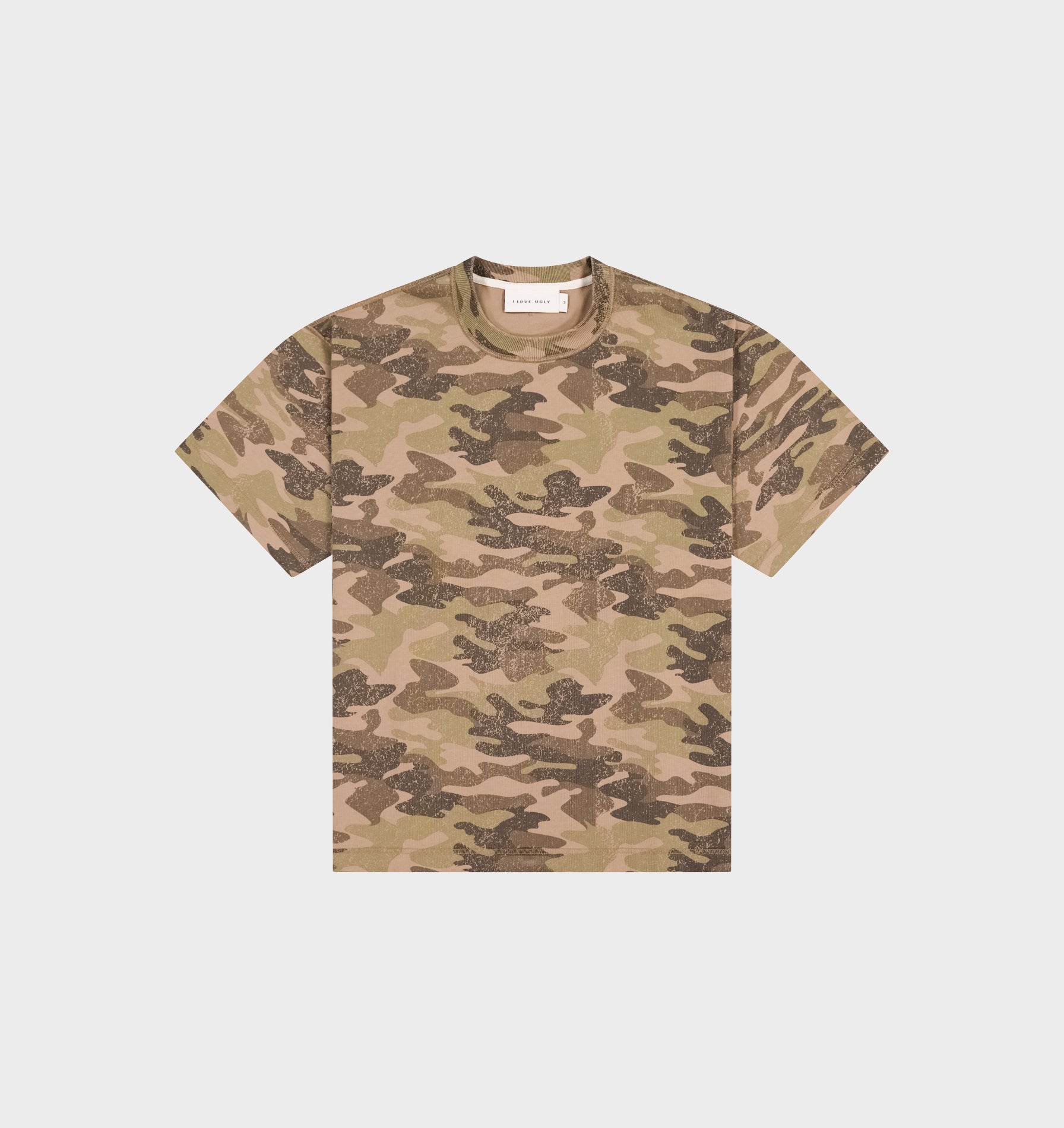 Crop Box Tee - Army Camo
