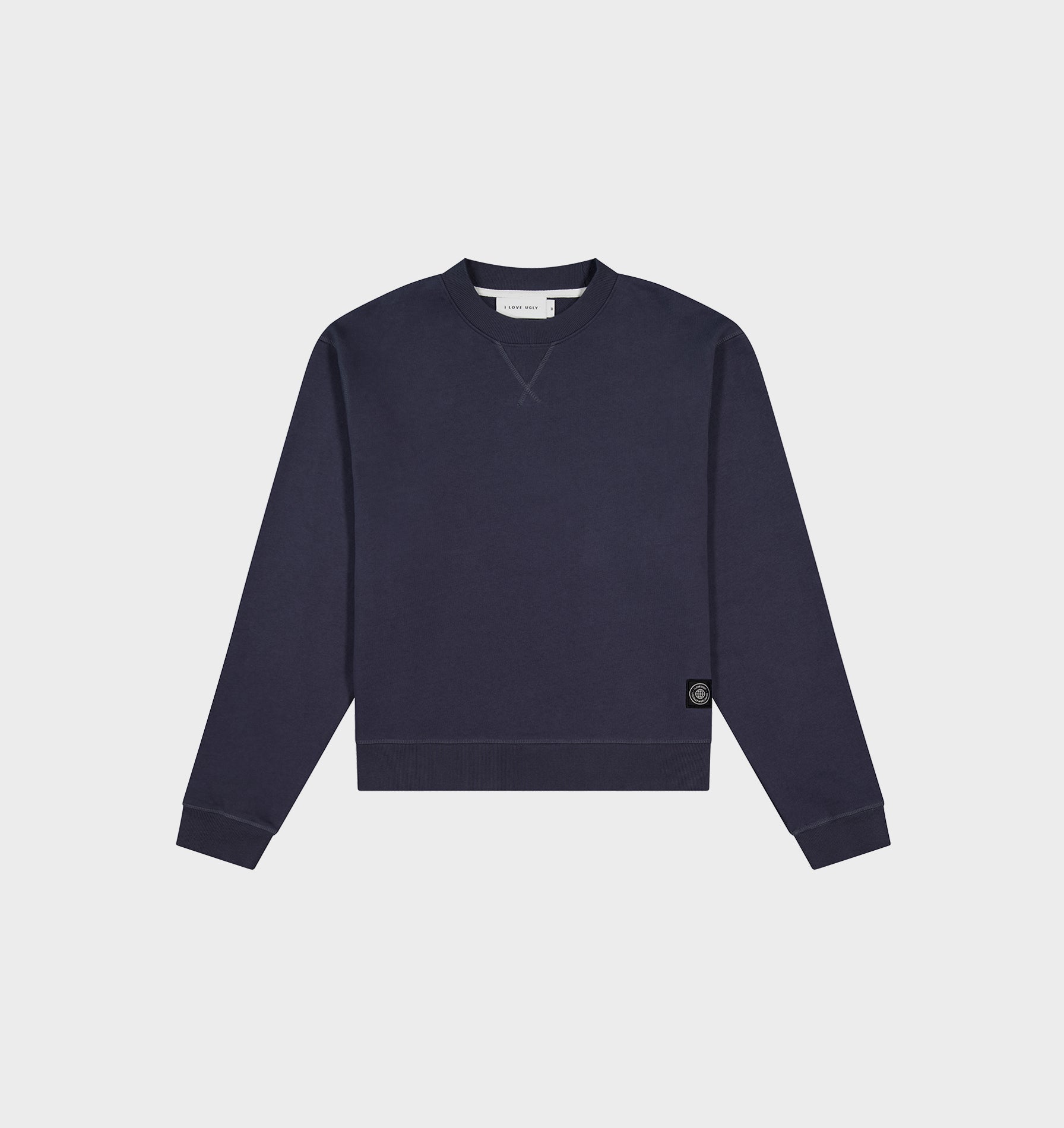 Crop Oversized Crew - Indigo