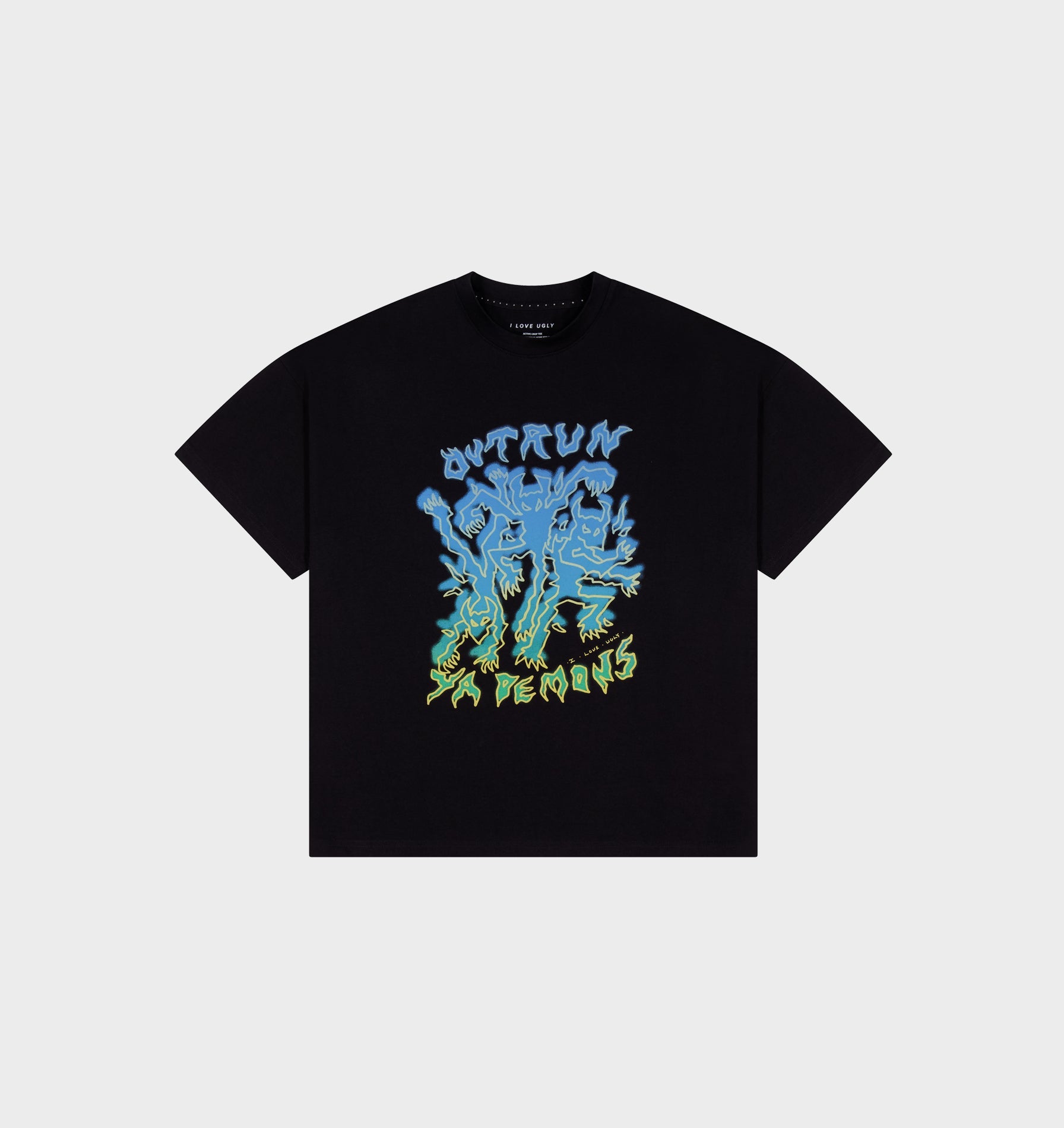 Demon Active Crop Tee - Black