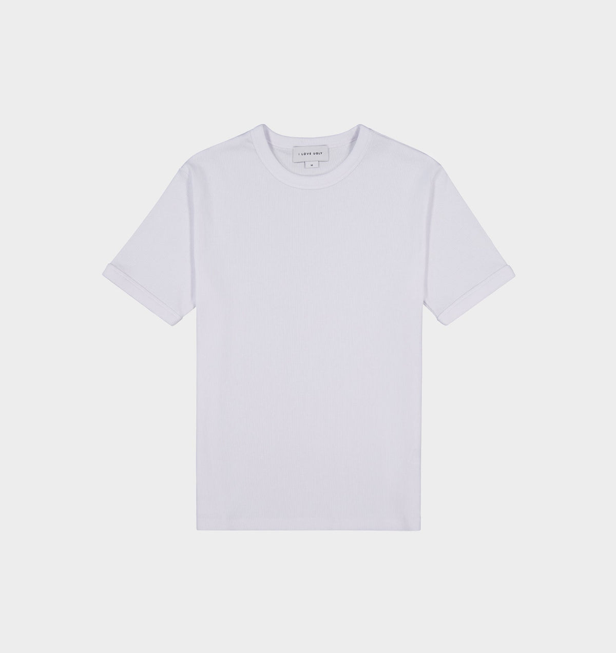 Ribbed Slim Tee - White