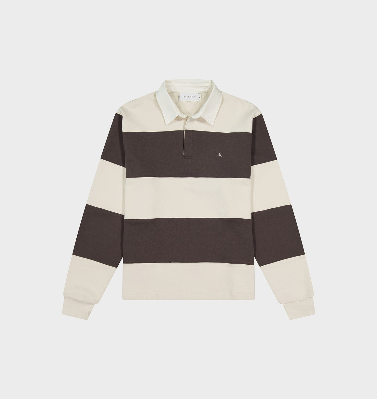 Stripe LS Rugby - Brown/Off White