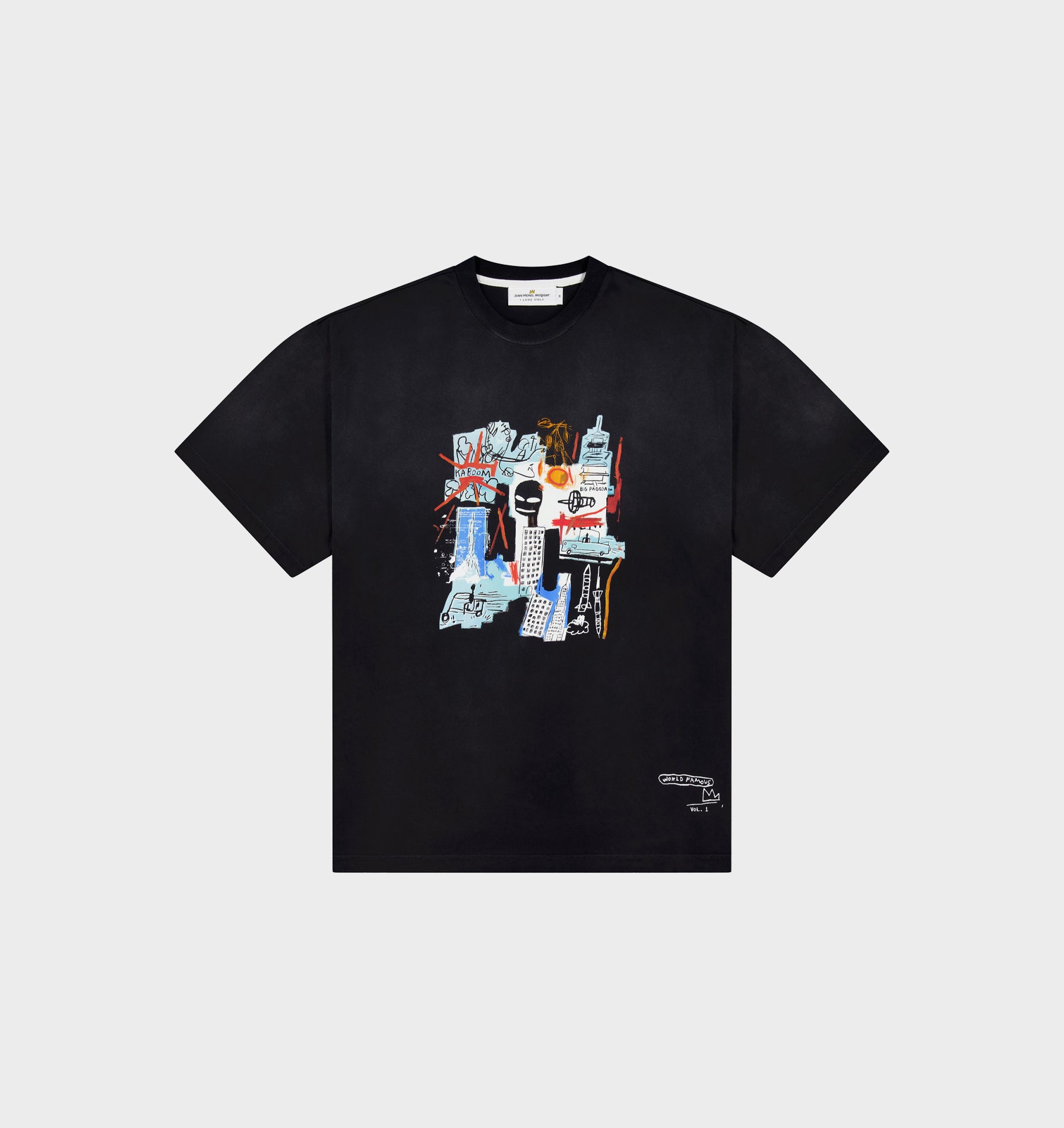 Basquiat Carbon Box Tee 2.0 - Faded Black