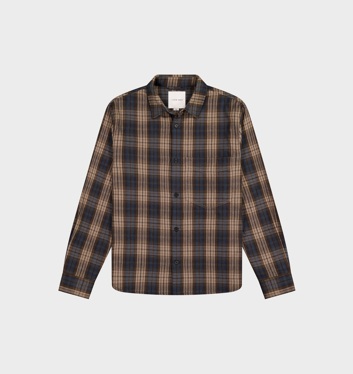 Flannel Shirt - Brown/Blue Check