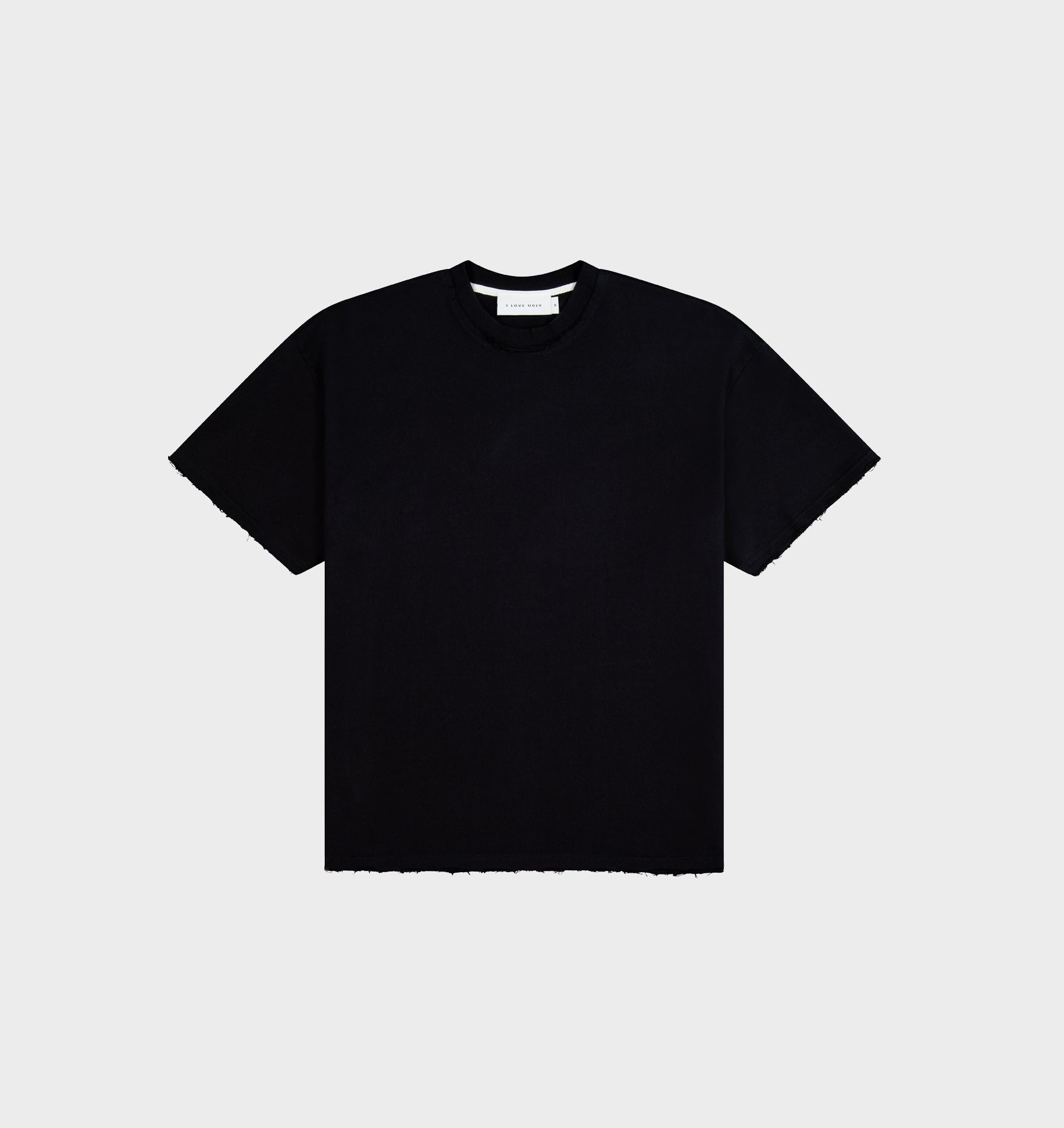 Raw Hem Heavy Box Tee 2.0 - Black