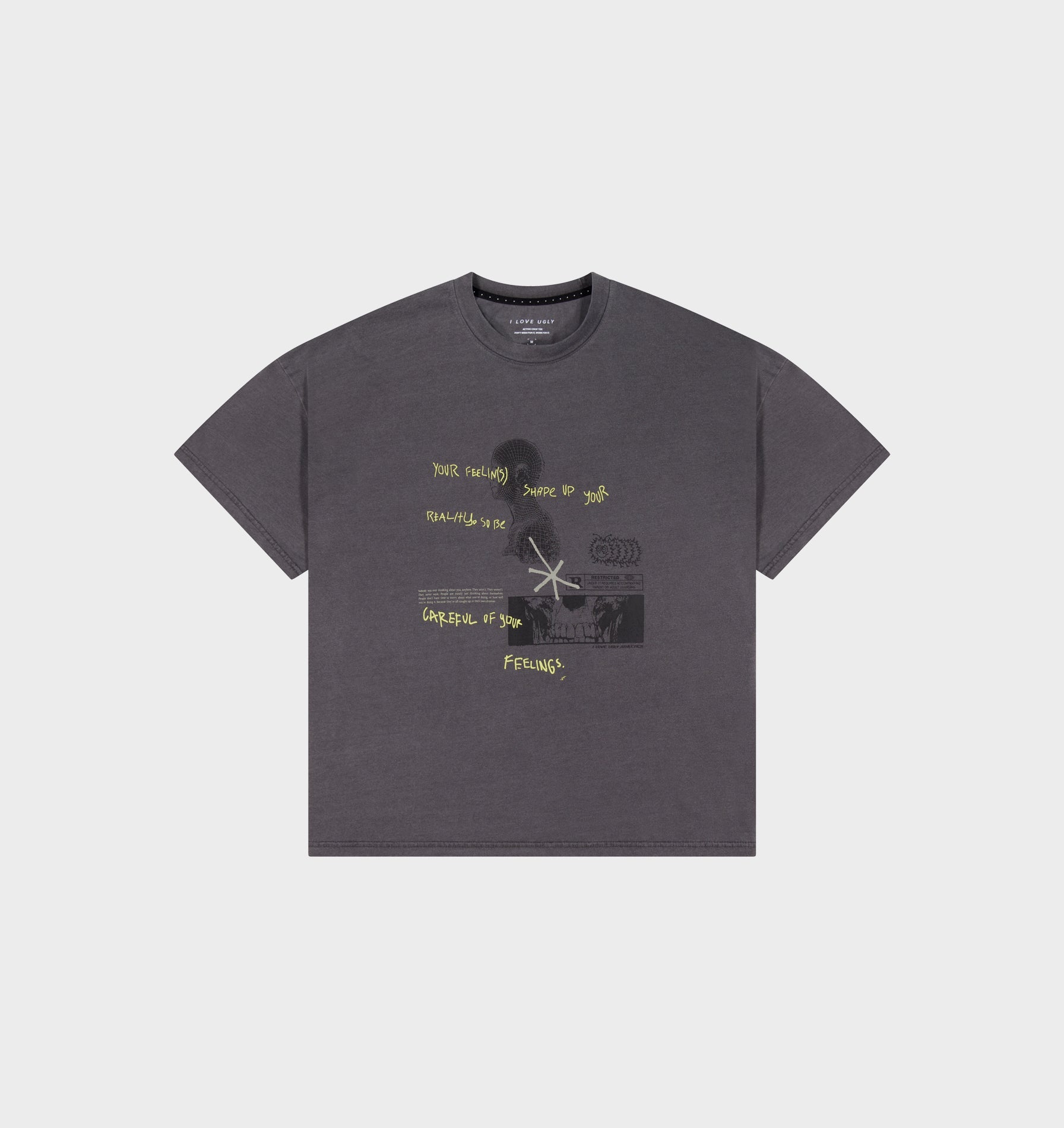 State Of Mind Cotton Crop Tee - Washed Black
