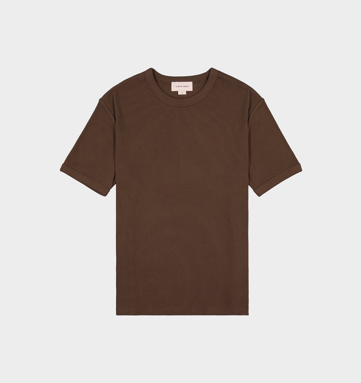 Ribbed Slim Tee - Fossil Brown