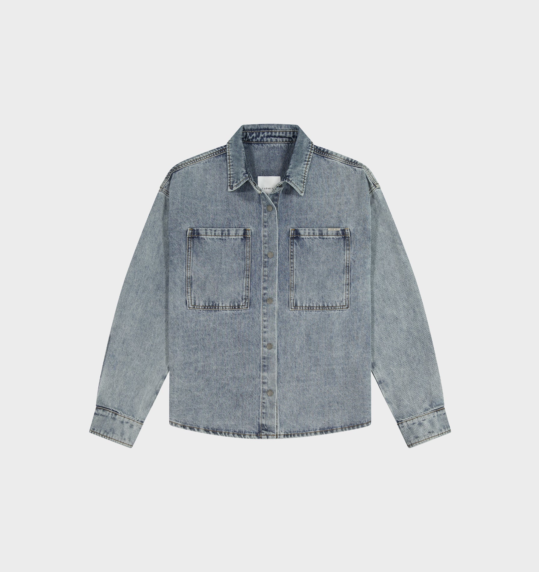 Denim Overshirt - Grey Blue