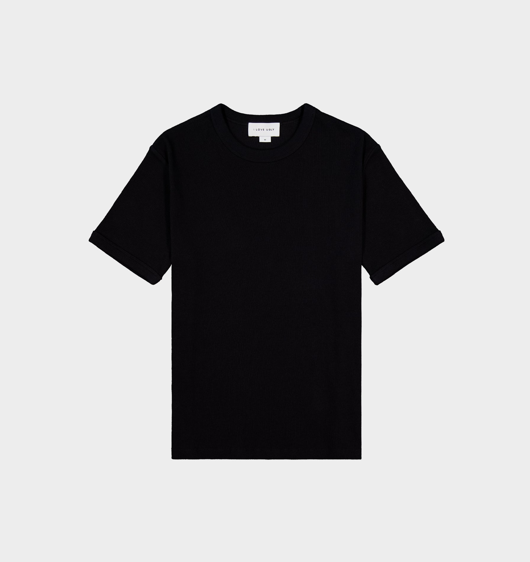 Ribbed Slim Tee - Black