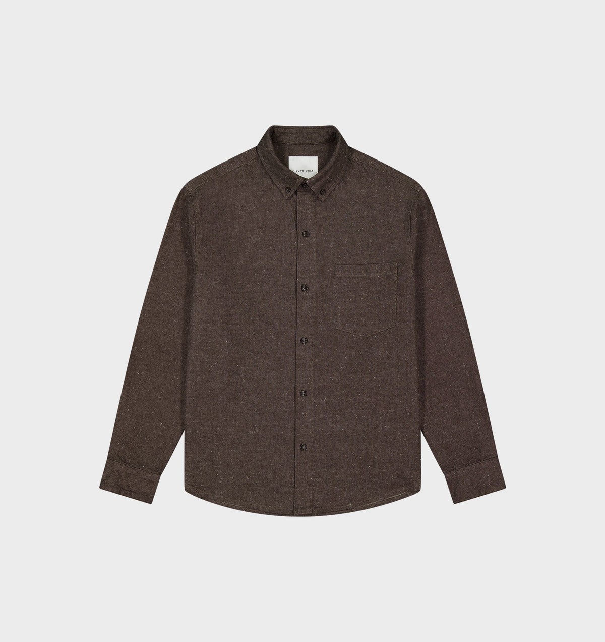 Tweed LS Shirt - Dusky Brown