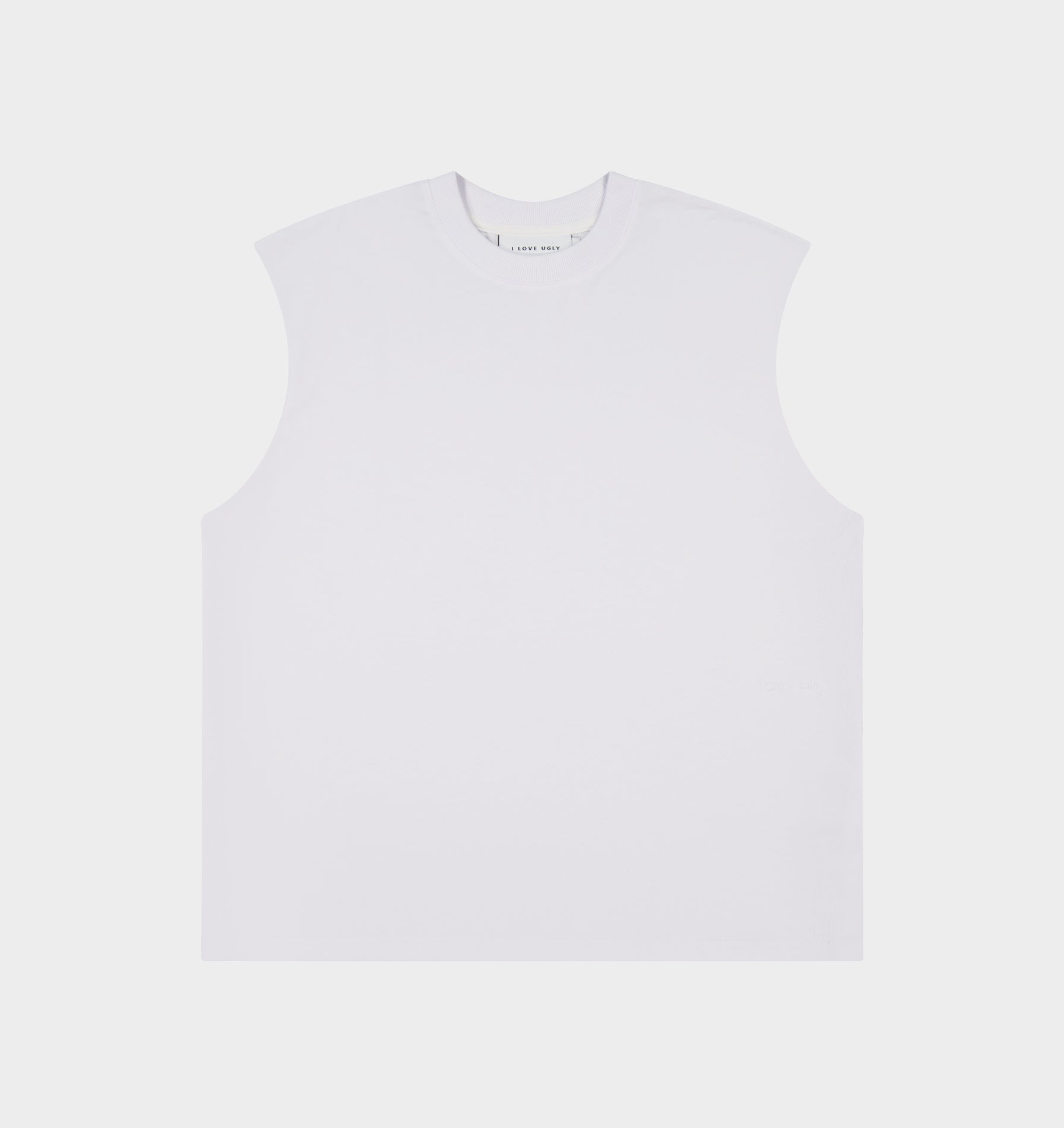 Hand Drawn Crop Tank - White