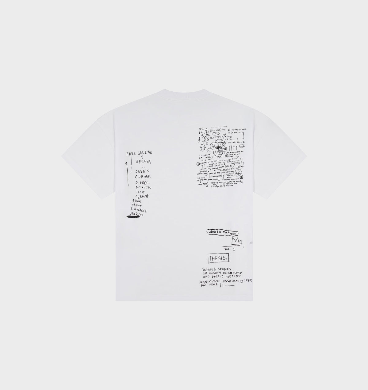 Basquiat Scribble Box Tee 2.0 - White