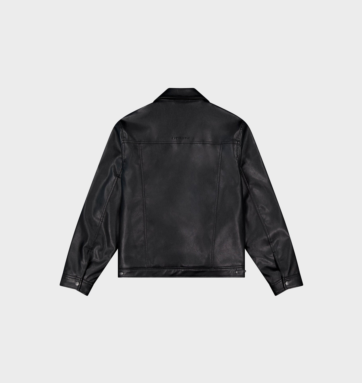 Dayton Faux Leather Jacket- Black