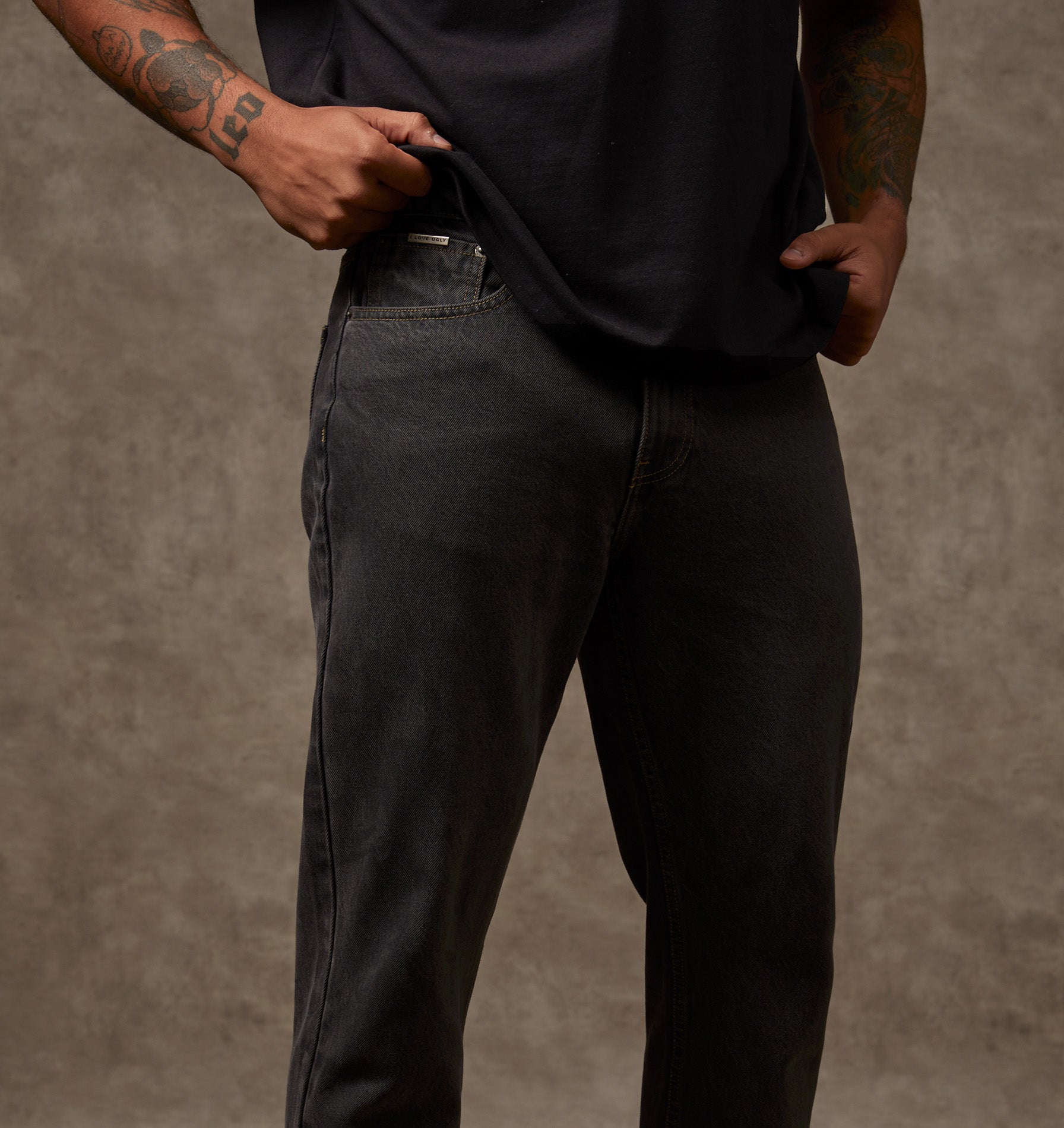 Cropped 90s Denim - Charcoal