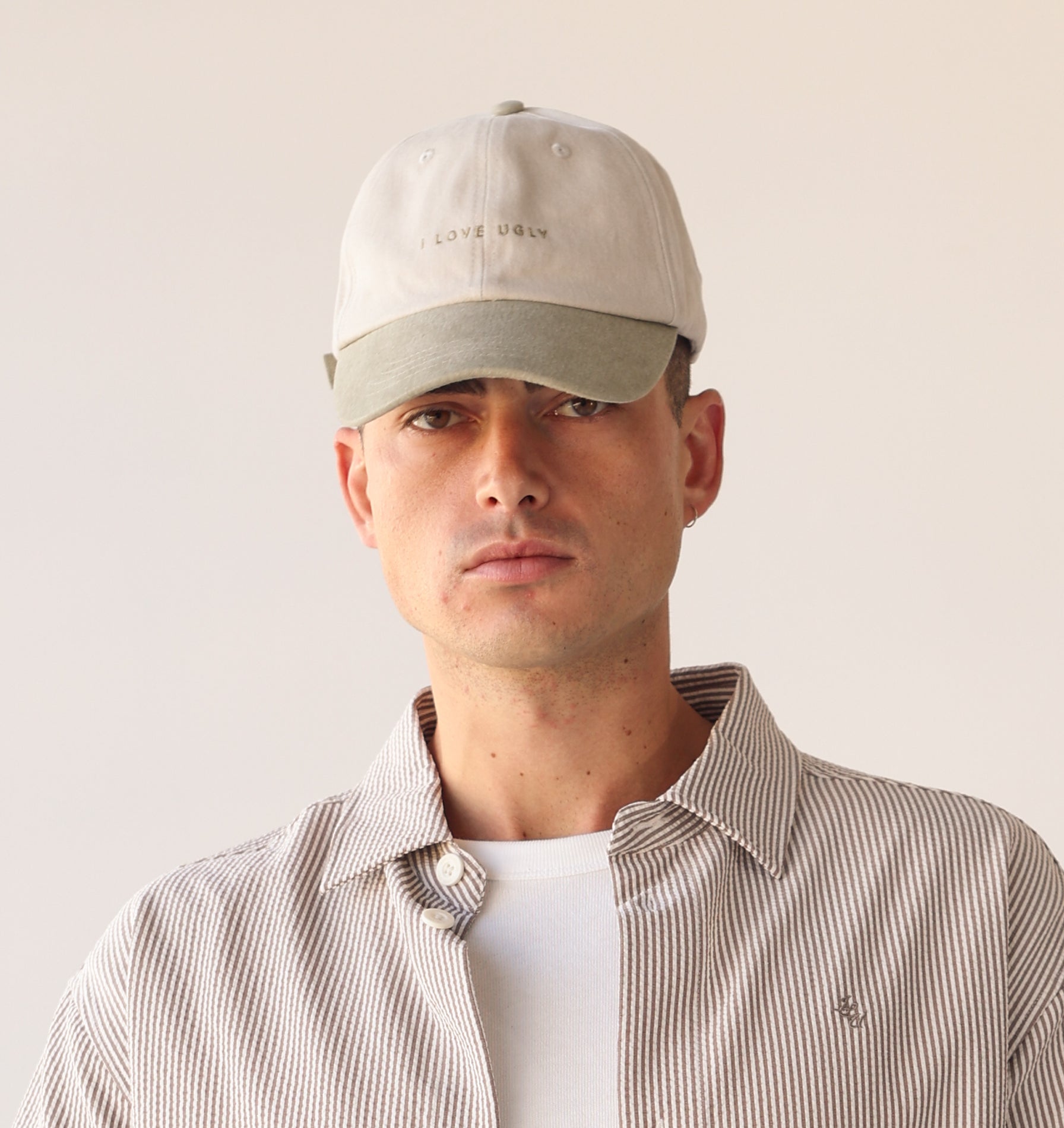 ILU Logo Cap - Off White/Sage