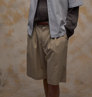 Alby Pleated Short - Stone