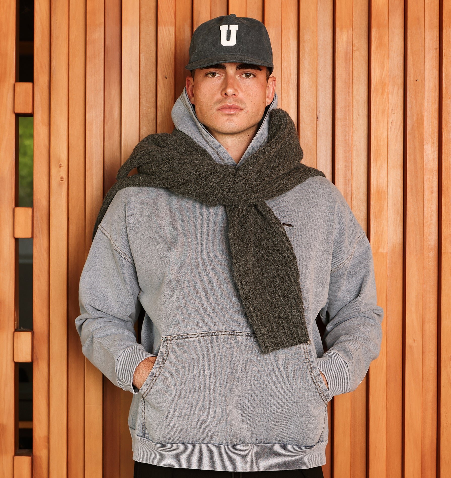Oversized Hood - Washed Vintage Blue