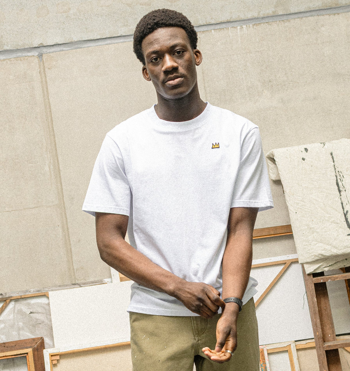 Basquiat Crown Uniform Tee - White