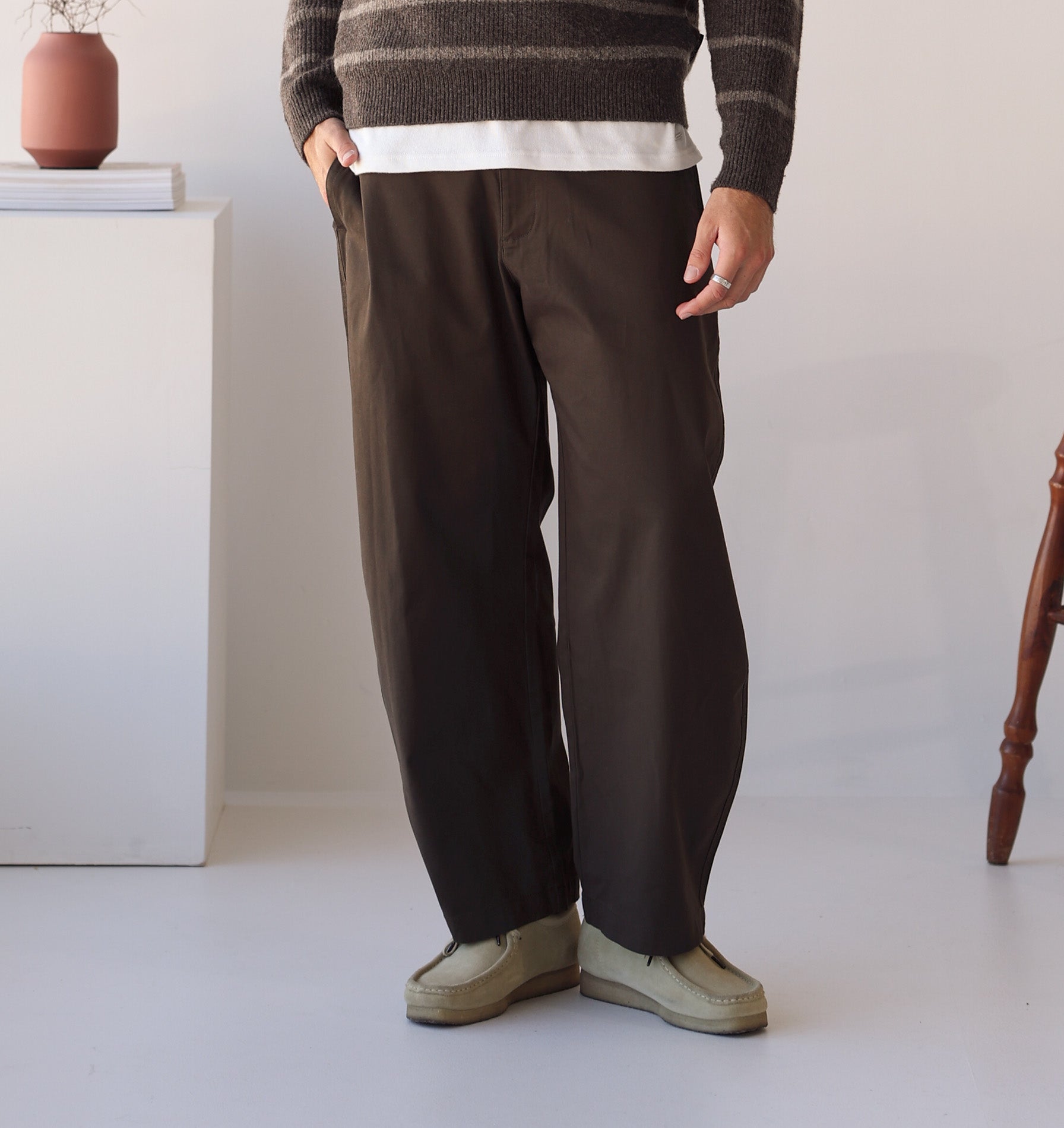 Barrel Leg Pant - Espresso