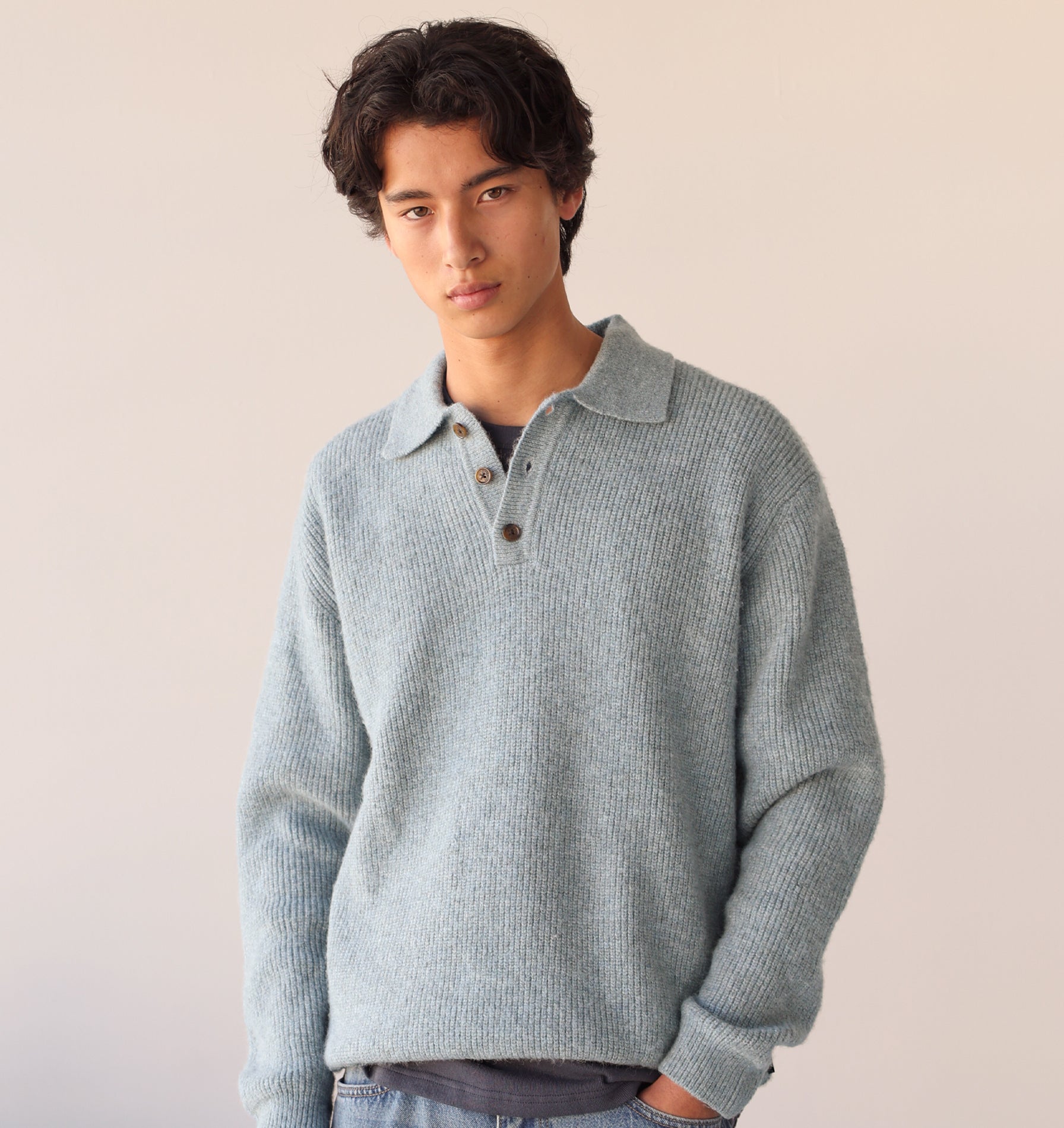 Knit Aldern Pullover - Oil Blue