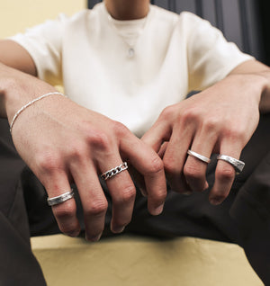 Warped Band Ring - Silver
