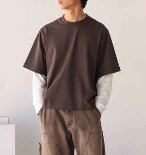 Crop Box Tee - Espresso