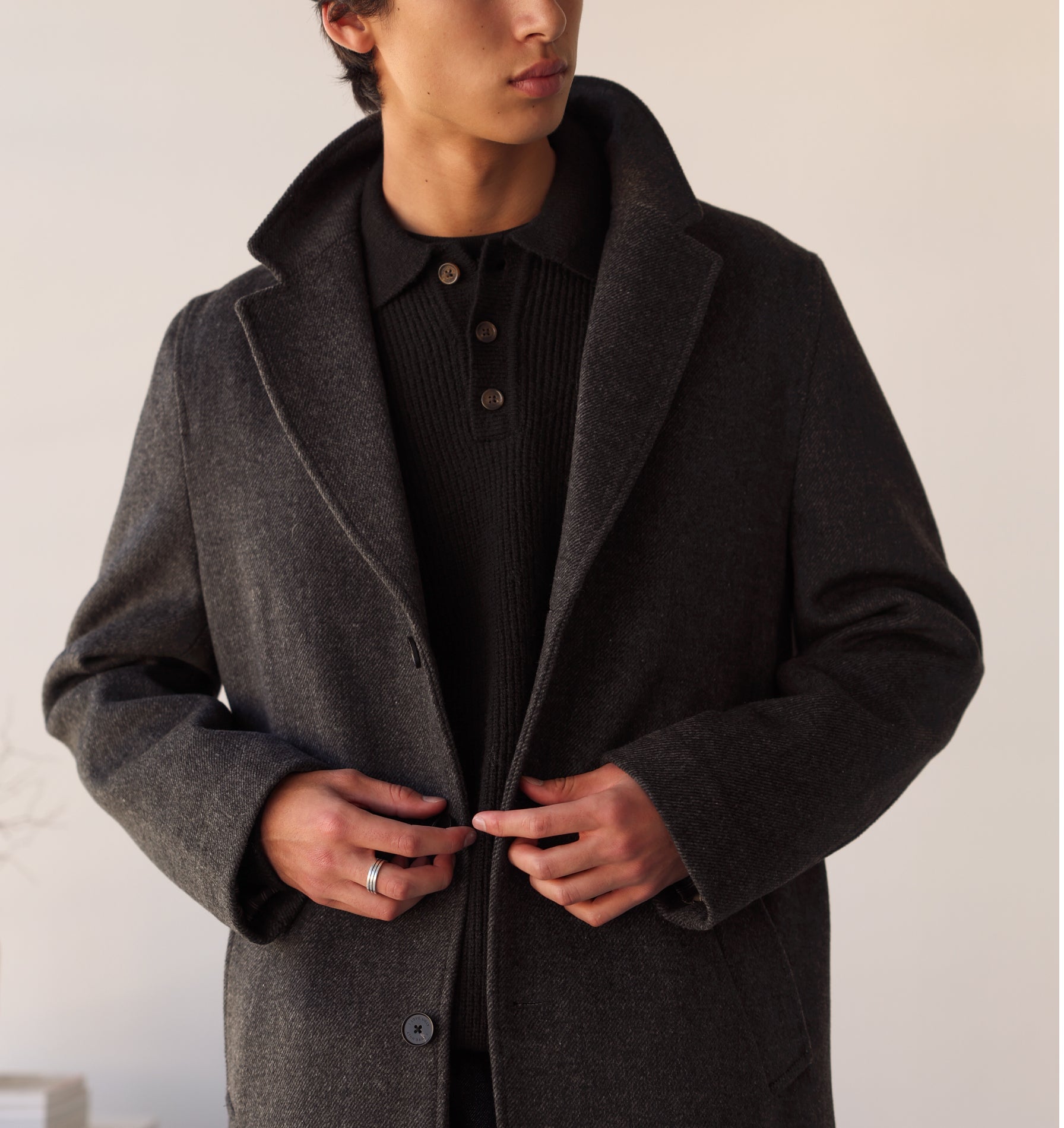 Don Car Coat - Charcoal