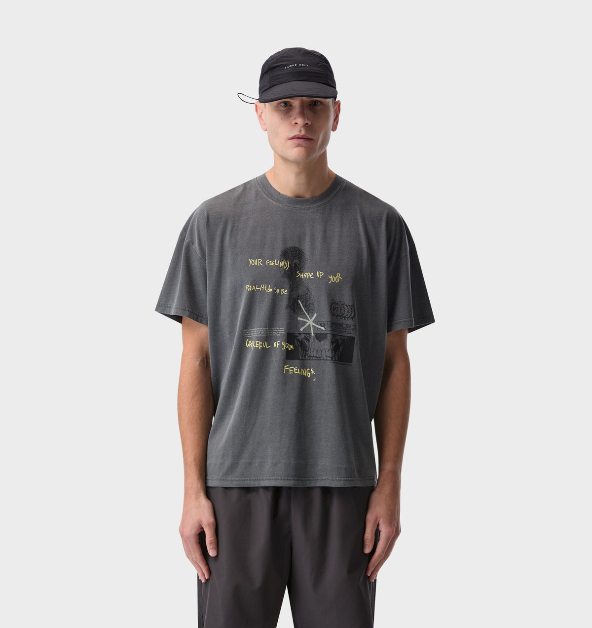 State Of Mind Cotton Crop Tee - Washed Black