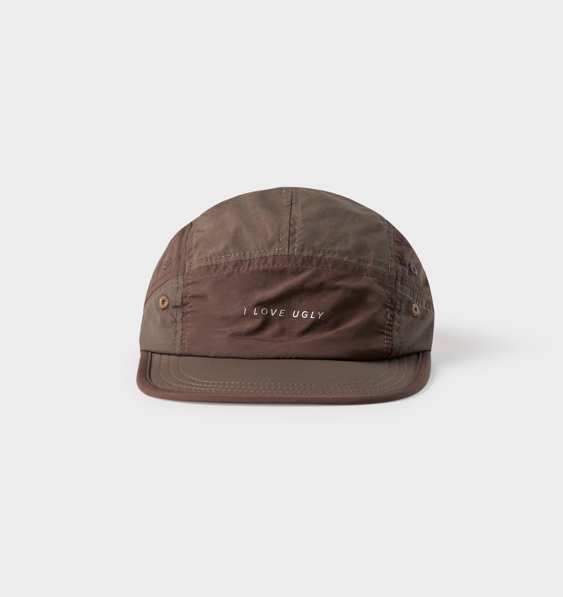 Active 5 Panel Cap - Brown/Black/Orange