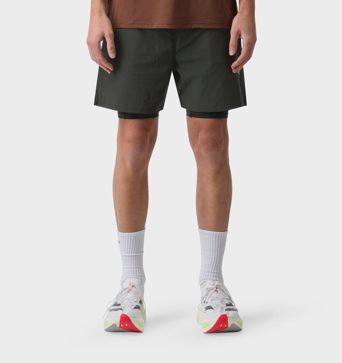 Active 5 Inch 2 In 1 Shorts - Charcoal