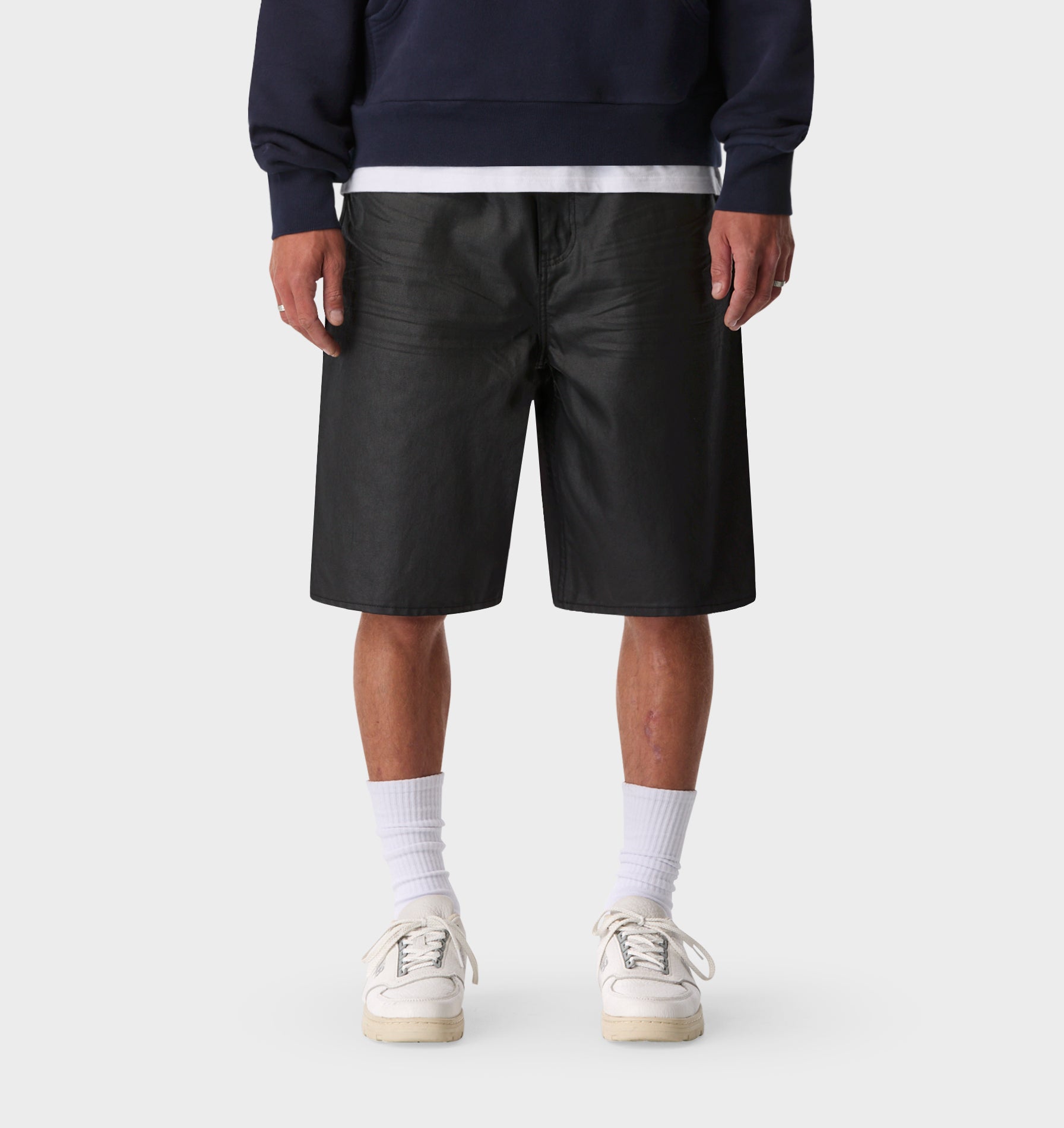 Wyatt Denim Short - Coated Black