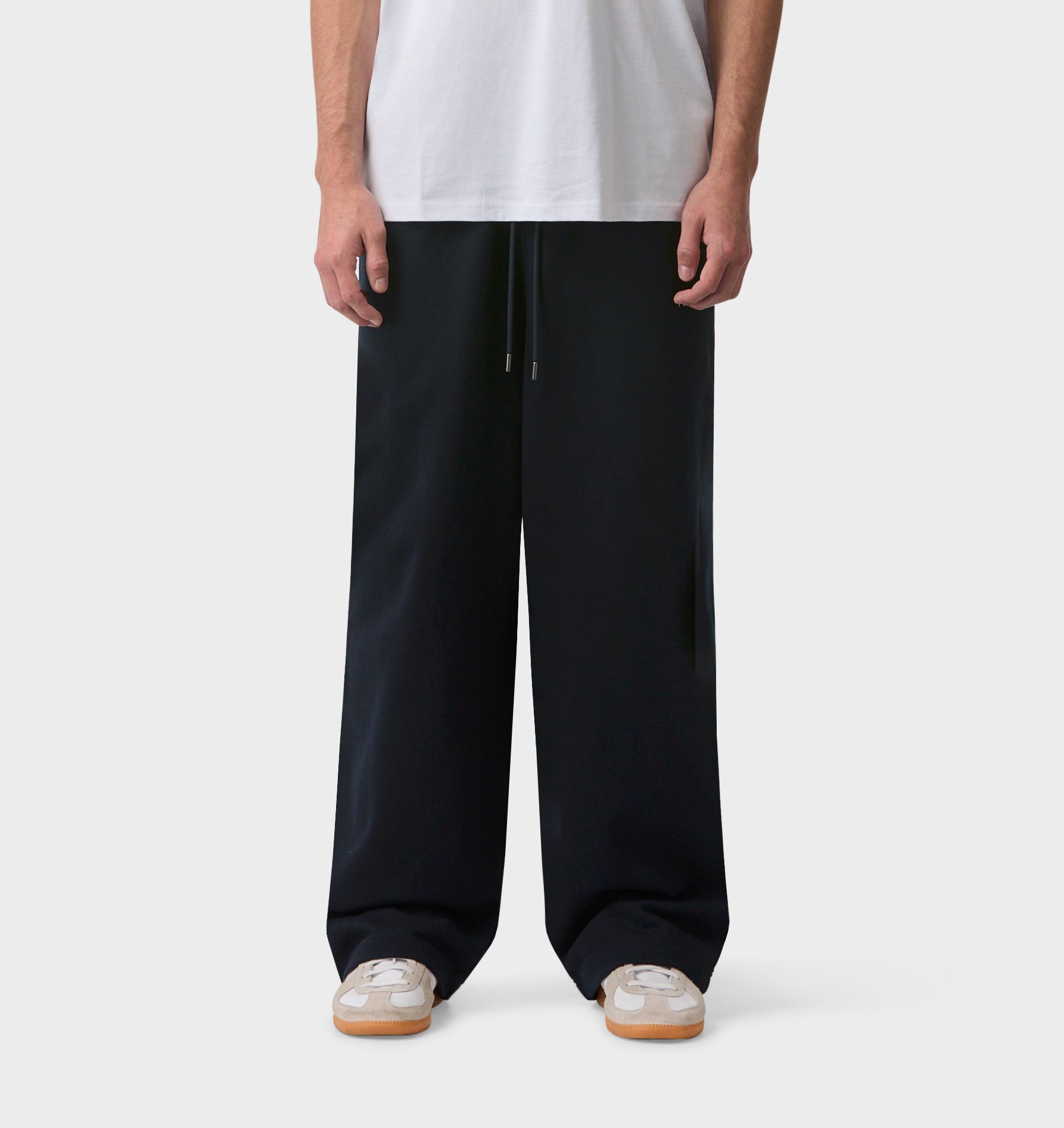 Wide Leg Track Pant - Midnight Navy