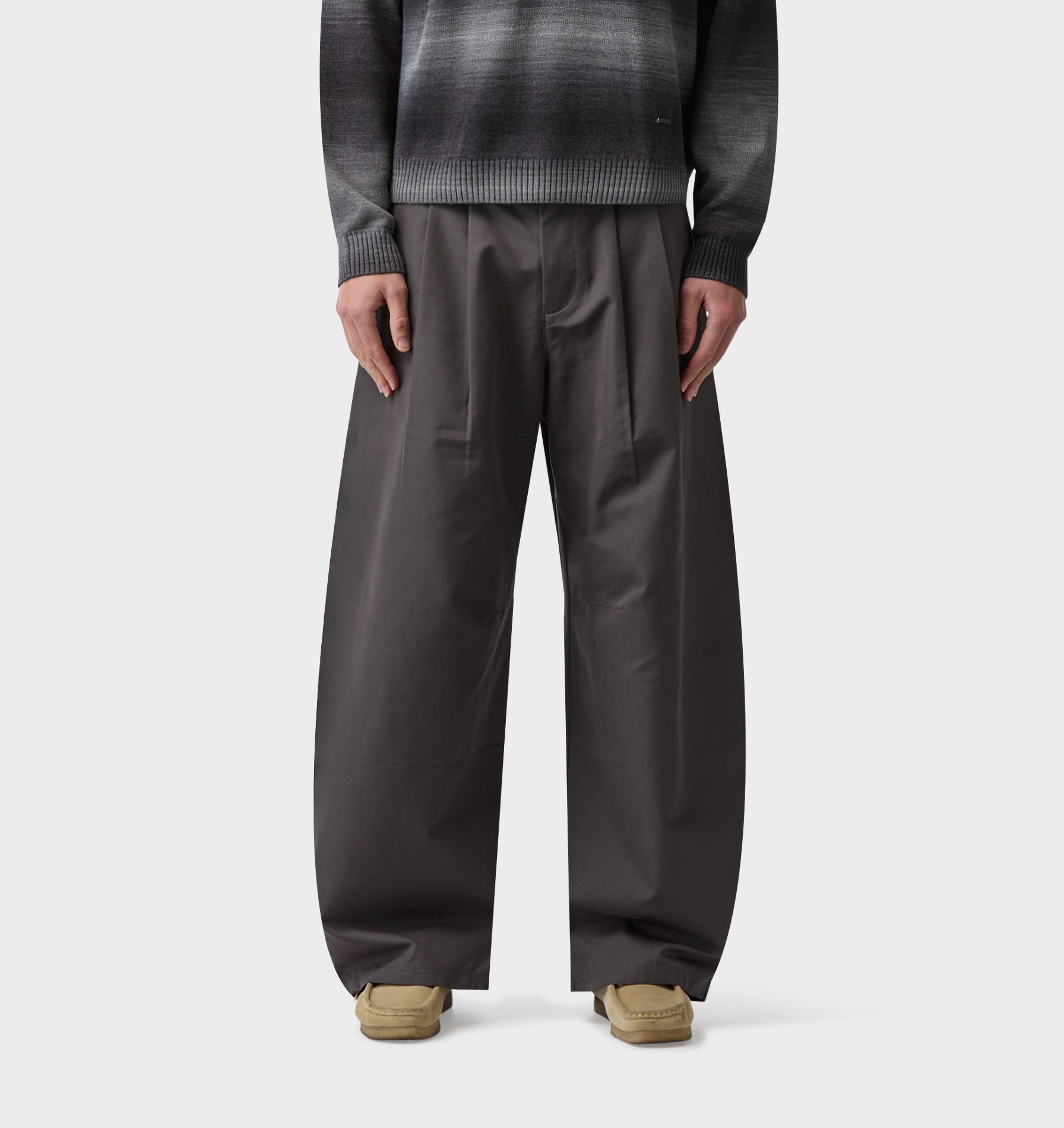 Balloon Pleat Pant - Charcoal Grey