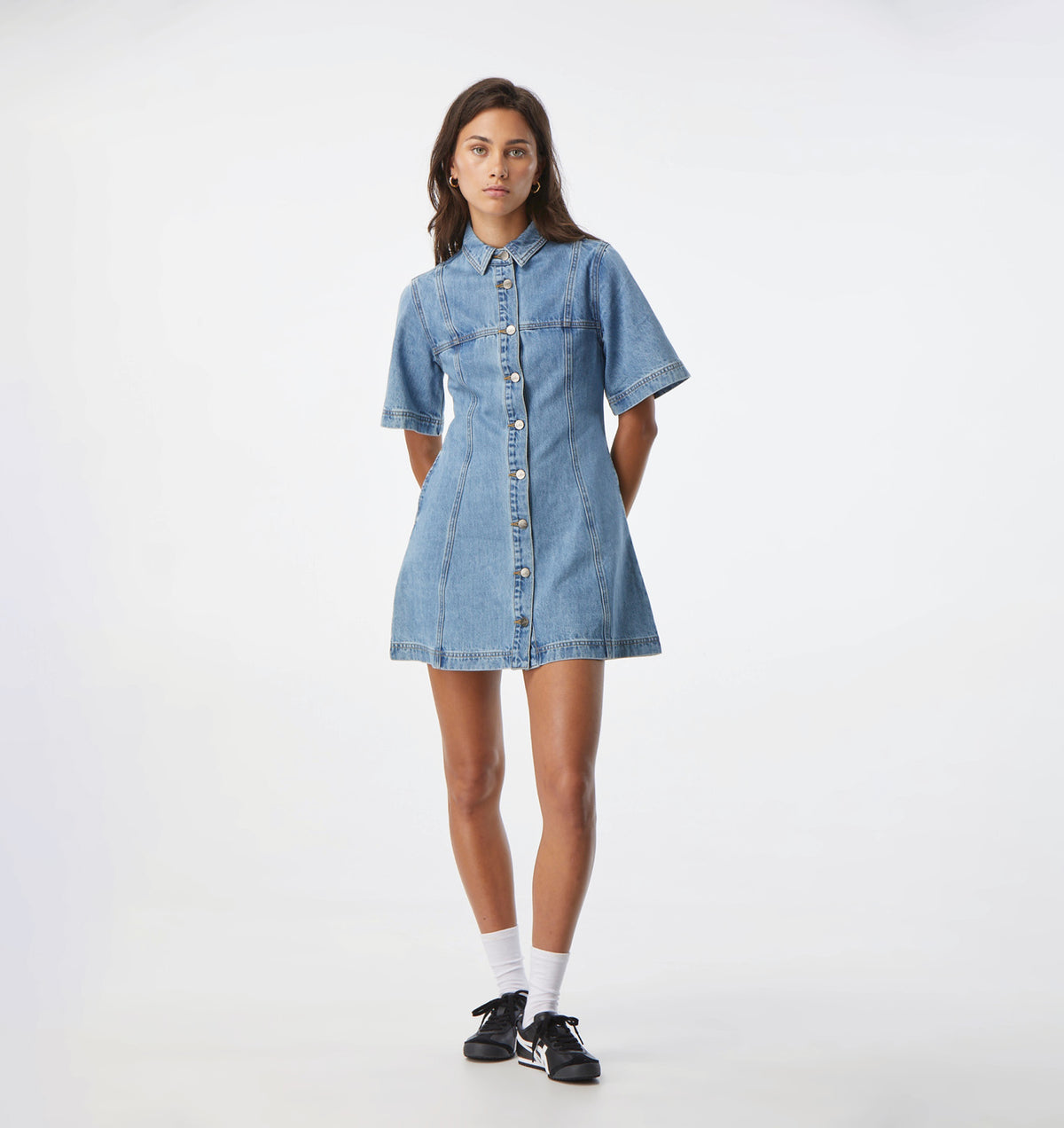 Lula Denim Dress - Washed Vintage Blue